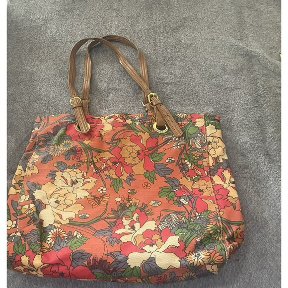 Sakroots Flower Power Article Circle Shoulder Bag Tote Bag Leather Strap - Picture 7 of 11